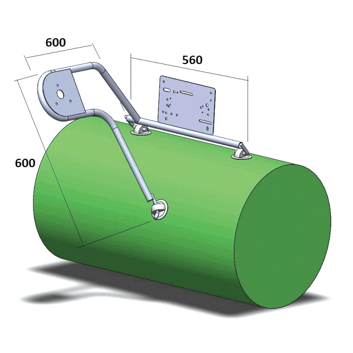 Стойка рулевая с креплением на баллон надувной лодки 25мм в Муроме