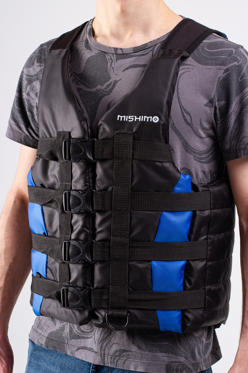 Жилет спасательный MISHIMO PRO Премиум качества Черно-синий в Муроме