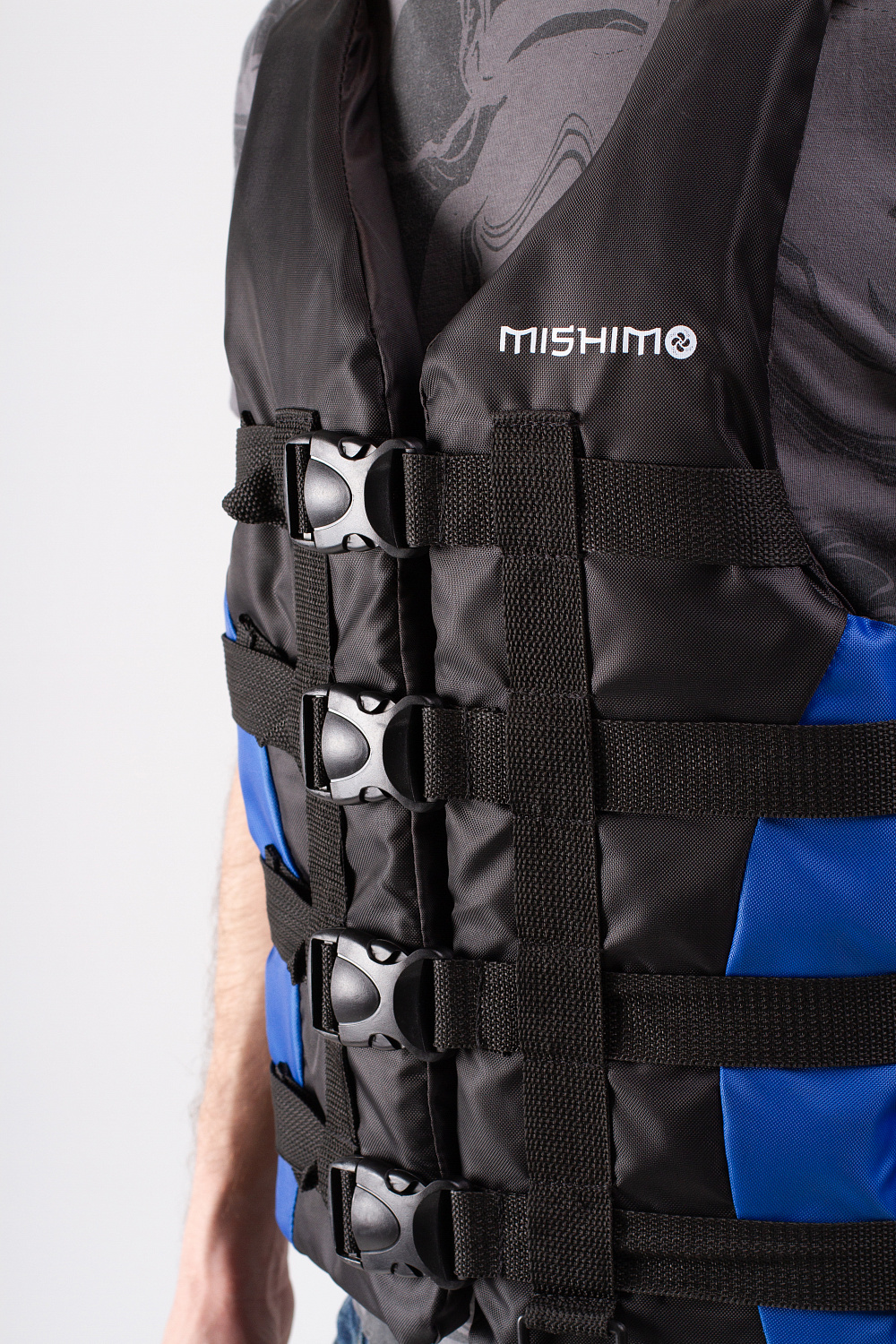 Жилет спасательный MISHIMO PRO Премиум качества Черно-синий в Муроме