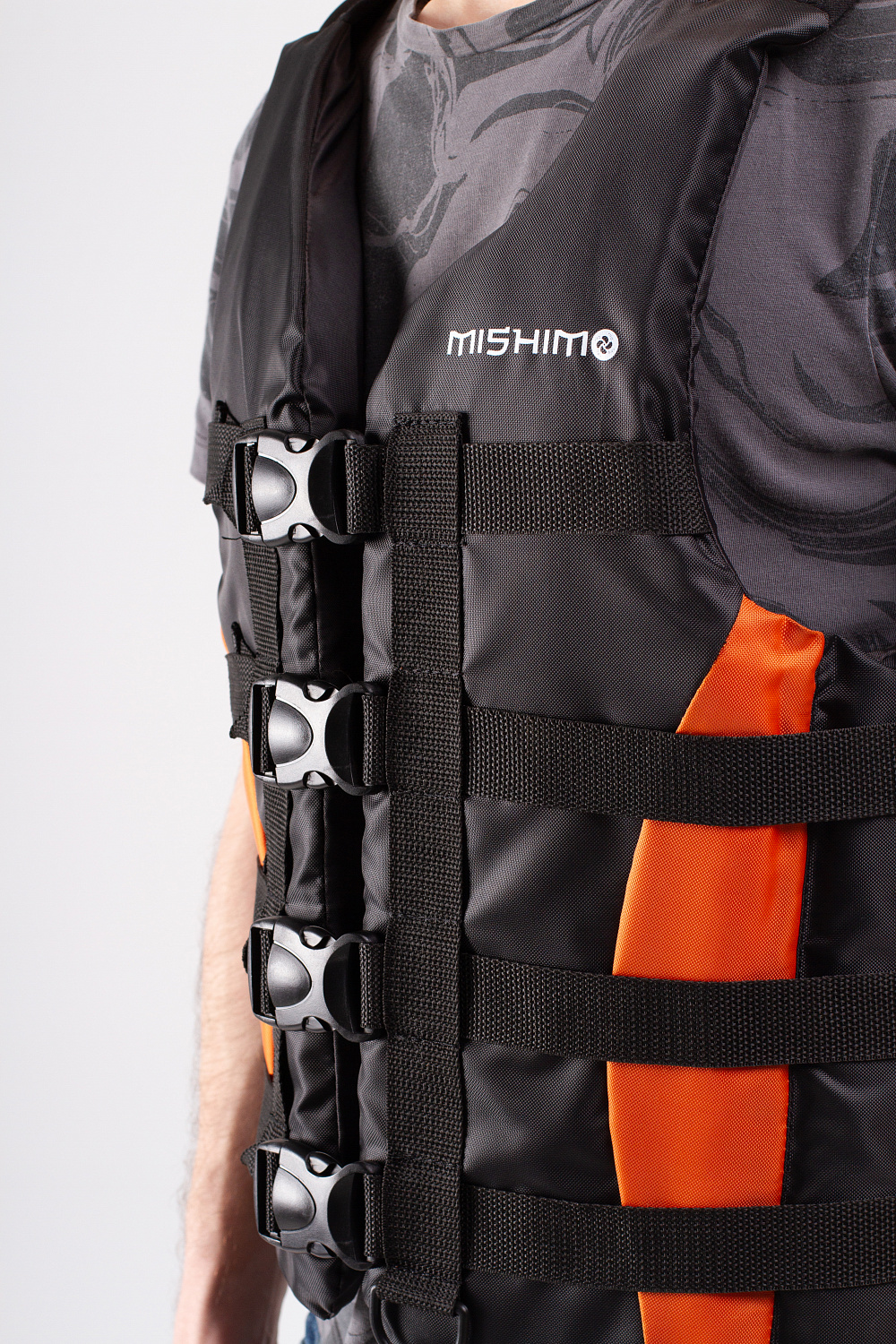 Жилет спасательный MISHIMO PRO Премиум качества Черно-оранжевый в Муроме