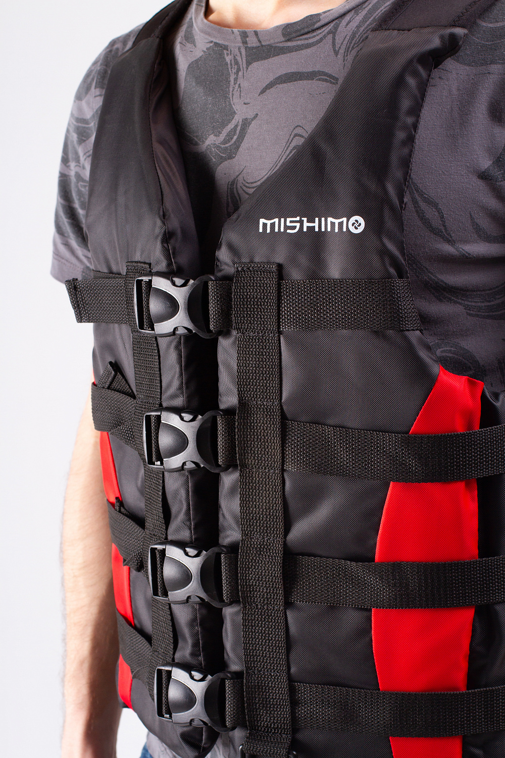 Жилет спасательный MISHIMO PRO Премиум качества Черно-красный в Муроме